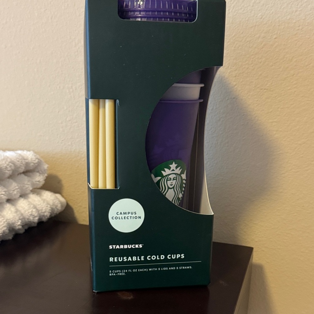 Starbucks Campus Collection Cold Cups - Purple and Yellow